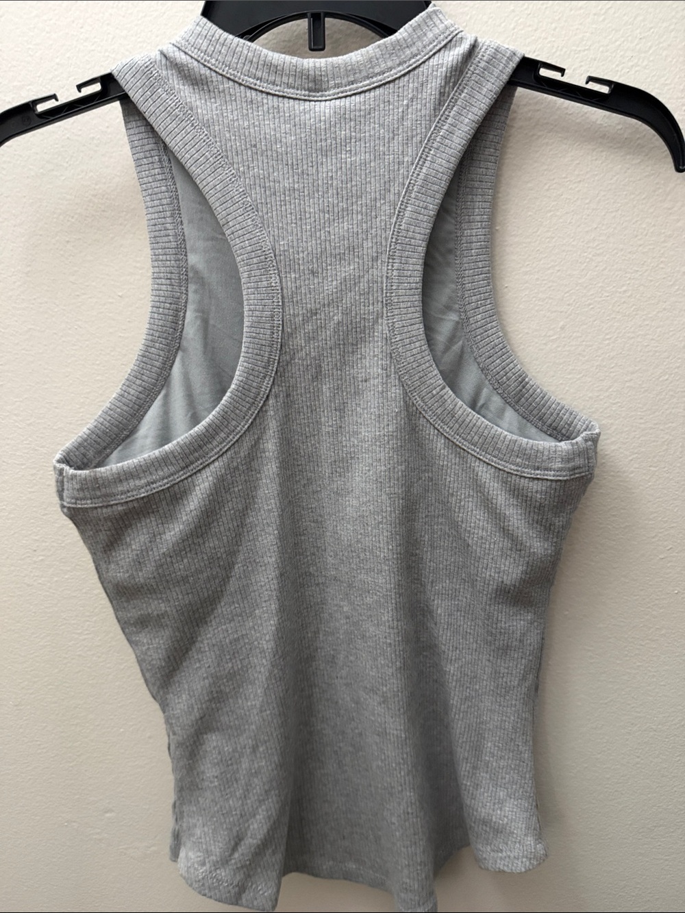 Fabletics Ribbed High-Neck Tank Top - Light Gray - Picture 6 of 9